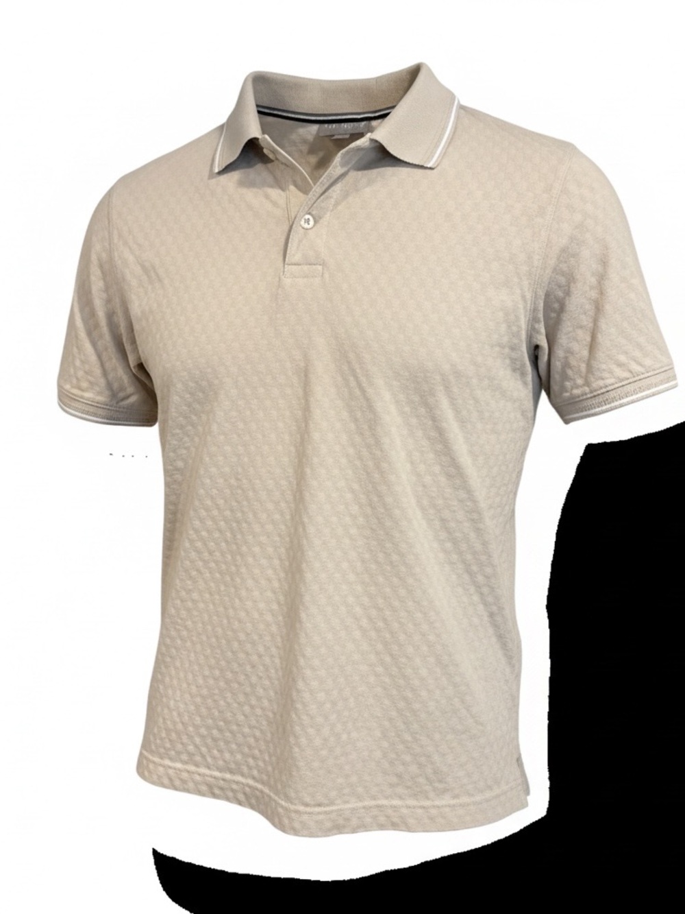Ted Baker Men's Textured Light Beige Polo
